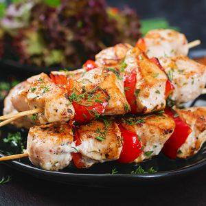 Brochettes de poulet sauce californienne