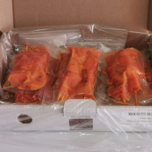 Brochettes de saumon mariné érable, poivre & chipotlé