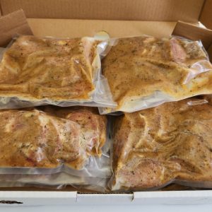 Médaillon de porc, sauce miel et moutarde (déja cuit)